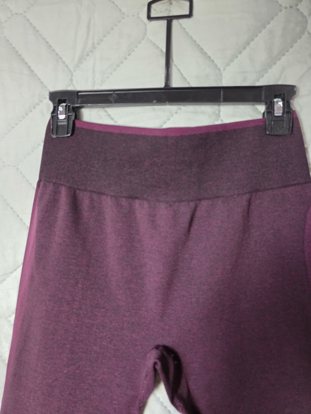 Victoria's Secret PINK Seamless Leggings Women Sz L Burgundy Activewear Pants - Picture 6 of 6